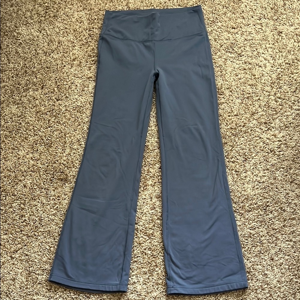 Yogalicious Women's Slate Blue Wide Leg Yoga Pants